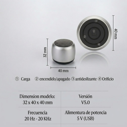 Mini altavoz bluetooth portátil